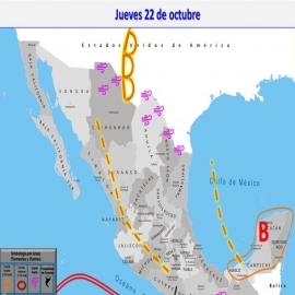 Clima hoy para Cancún y Quintana Roo 22 de octubre de 2020