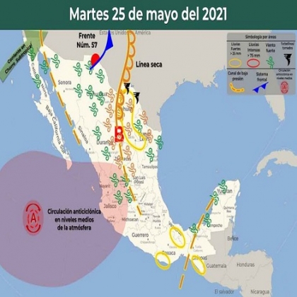 Clima para Cancún y Quintana Roo 25 de mayo de 2021