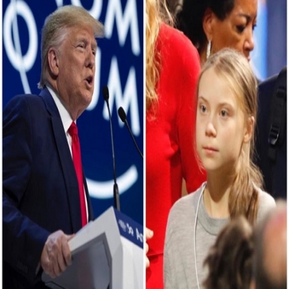 Donald Trump y Greta Thunberg sostienen ahora su duelo en Davos