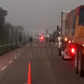 Chetumal: Avioneta sospechosa aterriza en la carretera a Mérida (Video)