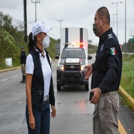 Reporta Laura Fernández saldo blanco en Puerto Morelos luego del paso del huracán “Delta”