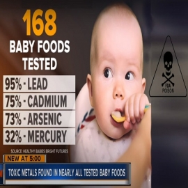 Alimentos para bebés con altos niveles de metales tóxicos