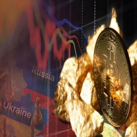 Invasión rusa a Ucrania afecta a bitcoin y fortalece al oro