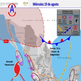 Clima hoy para Cancún y Quintana Roo 19 de agosto de 2020