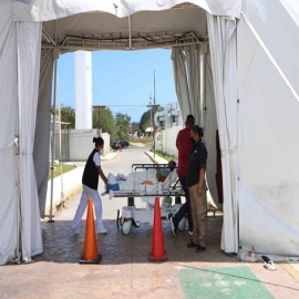 Se alista Hospital General para volver a utilizar carpas ante aumento de casos de Covid en Cancún