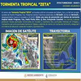 Golpea ‘Zeta’ a QR como huracán; se degrada a Tormenta Tropical
