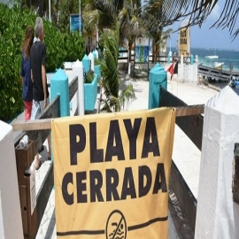 Pide Laura Fernández respetar cierre de playas en Puerto Morelos para evitar nuevos contagios de covid-19