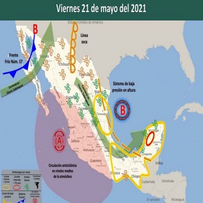 Clima para Cancún y Quintana Roo 21 de mayo de 2021