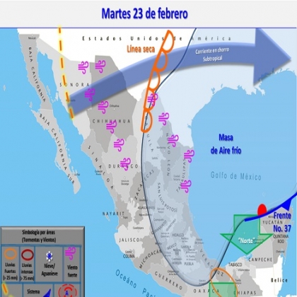 Clima hoy para Cancún y Quintana Roo 23 de febrero de 2021