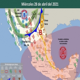 Clima para Cancún y Quintana Roo 28 de abril de 2021