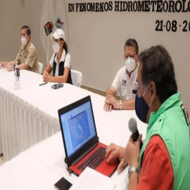 Levantan sesión permanente del comité especializado en fenómenos hidrometeorológicos al quedar Puerto Morelos fuera del área de afectación de la tormenta tropical “Marco”