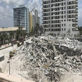 Derrumbe de edificio sorprendió a habitantes de Miami Beach