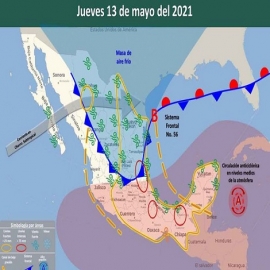 Clima para Cancún y Quintana Roo 13 de mayo de 2021