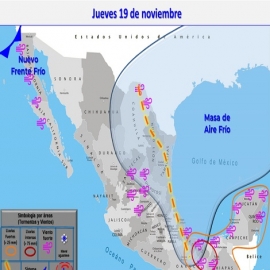 Clima hoy para Cancún y Quintana Roo 19 de noviembre de 2020