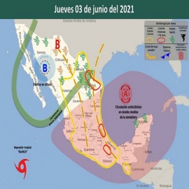 Clima para Cancún y Quintana Roo 3 de junio de 2021