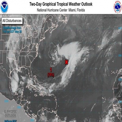 Baja presión en el Atlántico, con 90% de desarrollo ciclónico a 5 días